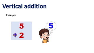 Example
5
2
Vertical addition
 