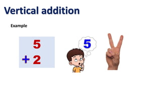 Example
5
2
Vertical addition
 
