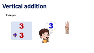 Example
3
3
Vertical addition
 
