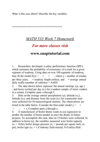 MATH 533   Exceptional Education - snaptutorial.com