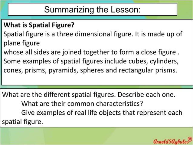 MATH 5 PPT Q3 W5 - Lesson 69 - Visualizes And Describes Solid Figures ...