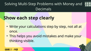 Problem Solving In Math Using Gmdas MATH5_Q4_W1 SOLVING WORD PROBLEMS USING GMDAS | PPTX