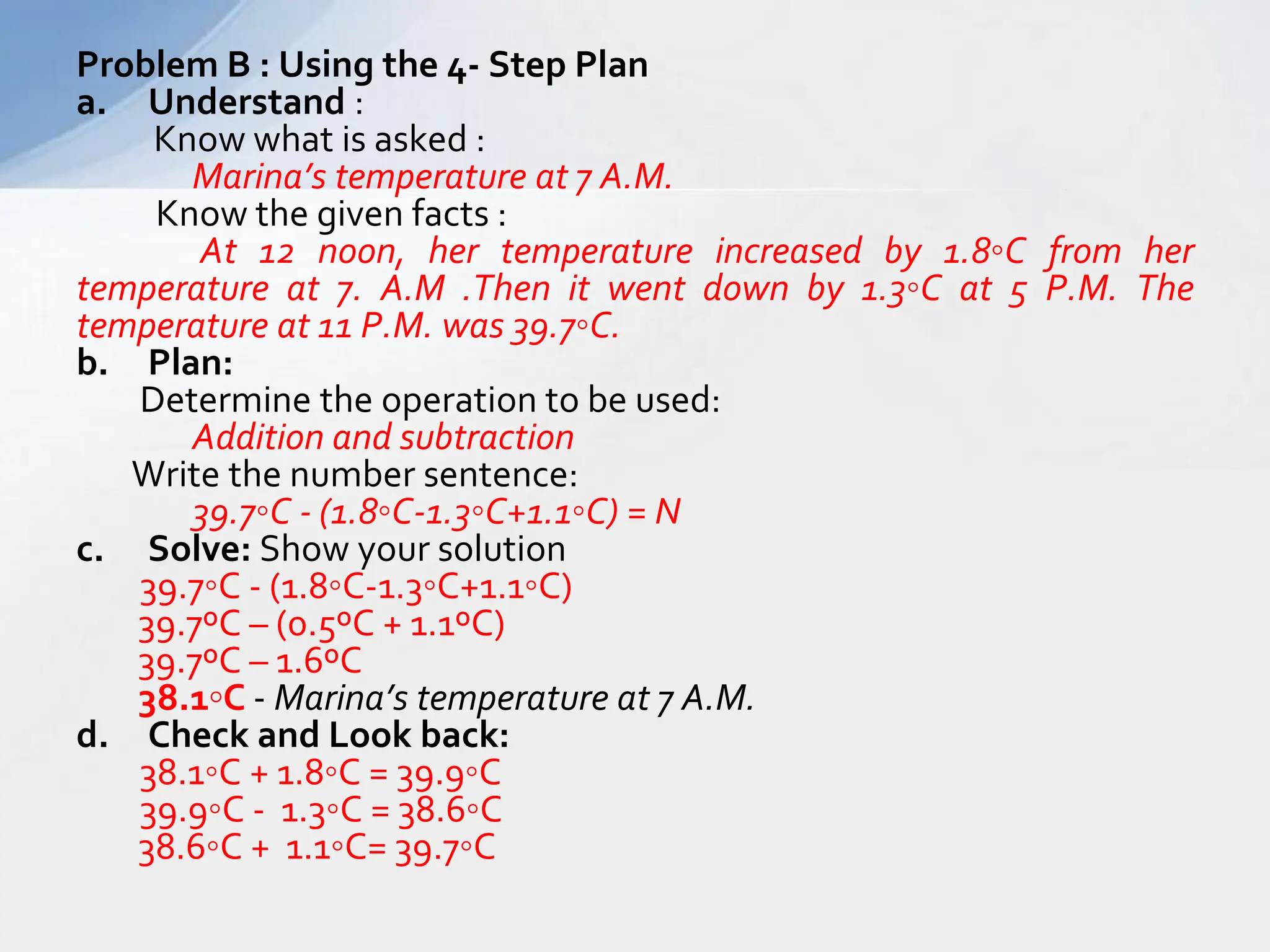 Math5_Solves routine and non- routine problems involving temperature ...