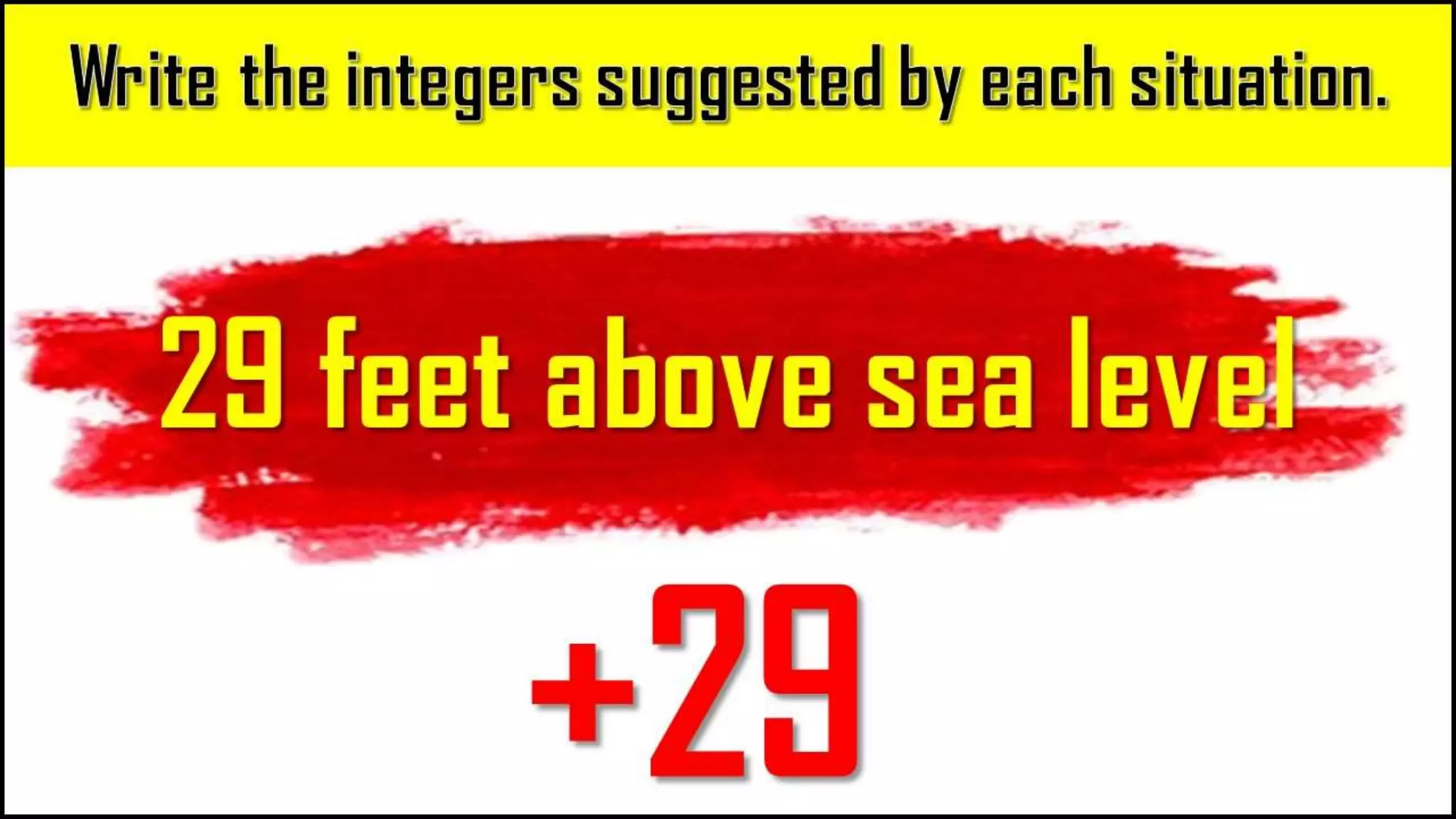 29 feet above sea
level
+29
 