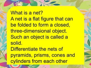 Define Net In Math MATH 6 PPT Q3 - Nets of Solid Figures Day 4.pptx