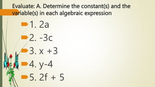 MATH 6 PPT Q3 – Translation Of Real-Life Verbal Expressions And Equations Into Letters Or Symbols.pptx