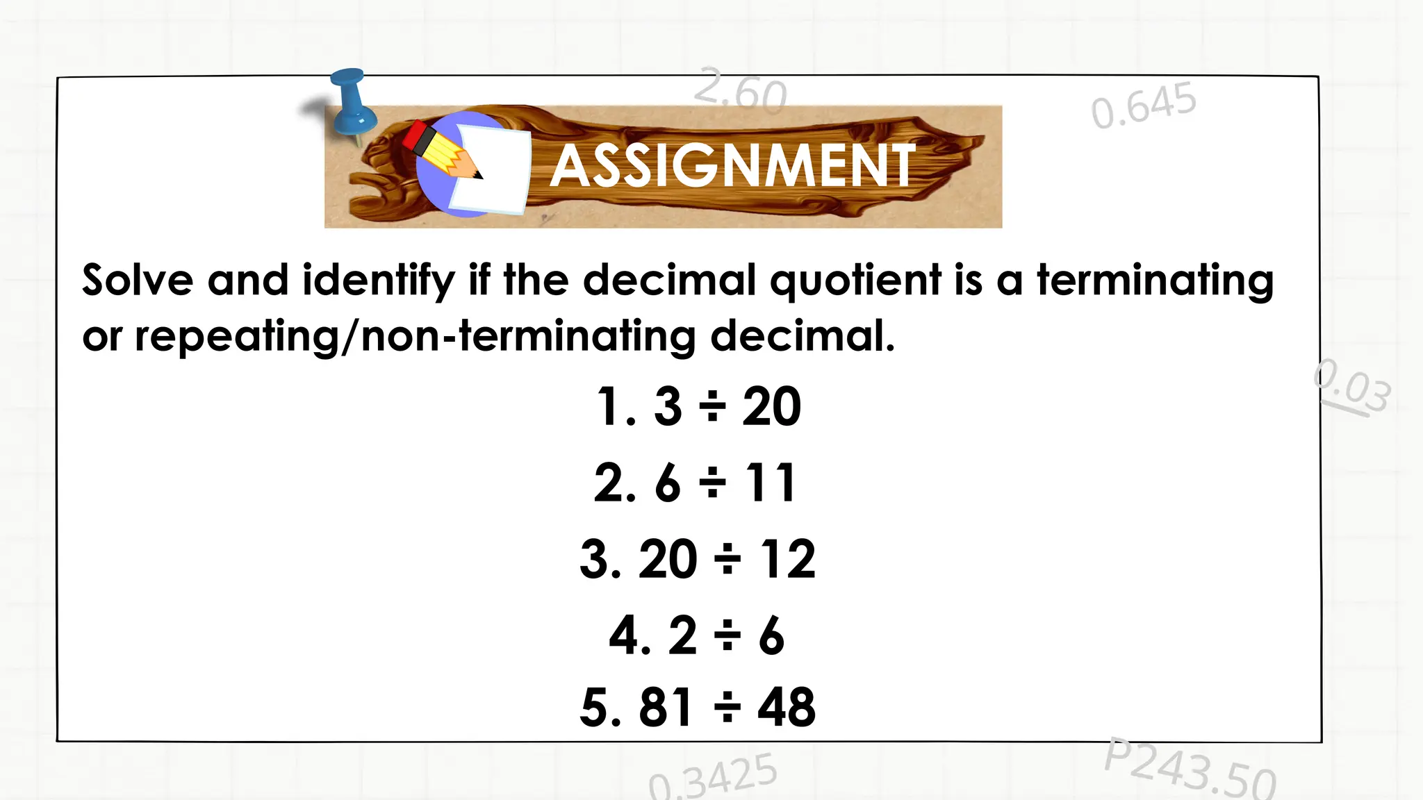 Terminating and non-terminating decimals | PPTX