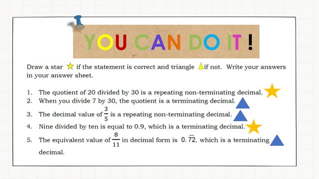 Terminating and non-terminating decimals | PPTX