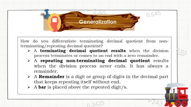 Terminating and non-terminating decimals | PPTX