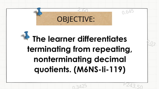 Terminating and non-terminating decimals | PPTX