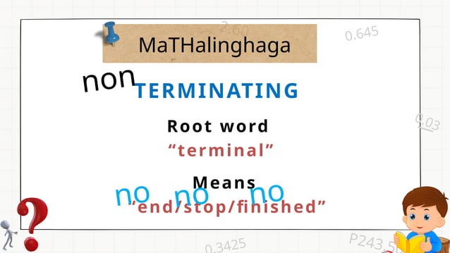 Terminating and non-terminating decimals | PPTX