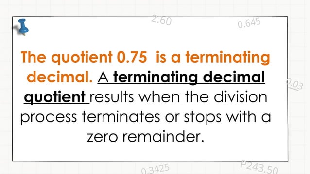 Terminating and non-terminating decimals | PPTX