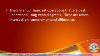 Math 7 | Lesson 2 Set Operations and the Venn Diagram | PPTX