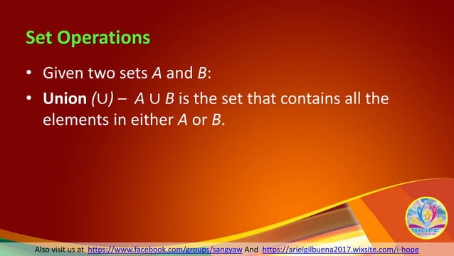 Math 7 | Lesson 2 Set Operations and the Venn Diagram | PPTX | Science
