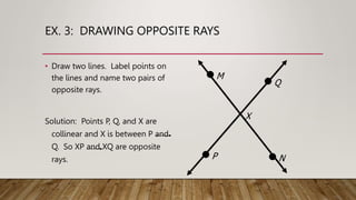Opposite Rays Drawing Examples Math MATH 7-WEEK 1 PPT-BASIC CONCEPTS IN GEOMETRY.ppt