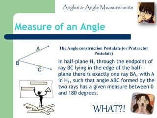 Math 7 geometry 03 angles and angle measurements | PPT