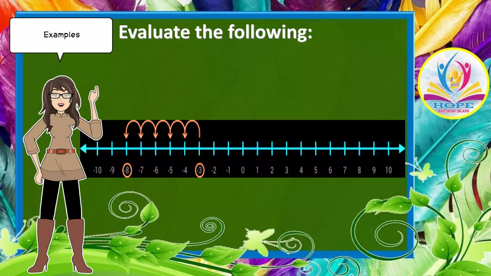 Evaluate the following:
 