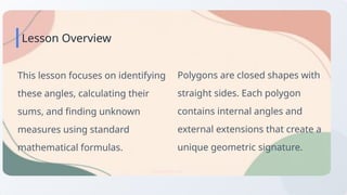 Understanding Interior and Exterior Angles in Polygons: Formulas and ...
