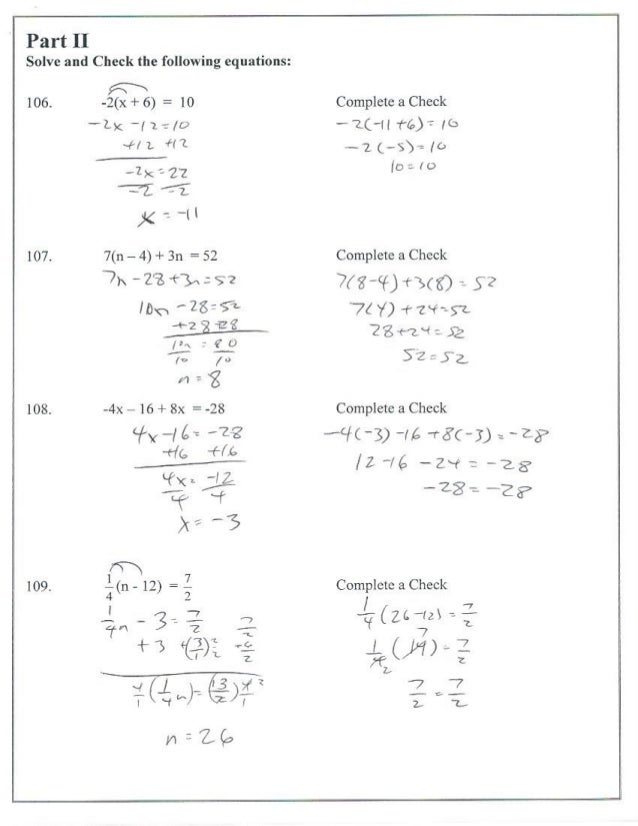 Math 7 Review Packet Answer Key
