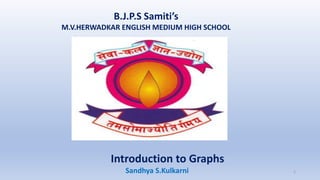 B.J.P.S Samiti’s
M.V.HERWADKAR ENGLISH MEDIUM HIGH SCHOOL
Introduction to Graphs
Program:
Semester:
Course: NAME OF THE COURSE
Sandhya S.Kulkarni 1
 