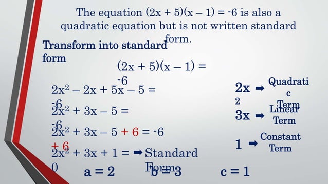Quarter 1 - Illustrating and solving quadratic equations | PPTX ...