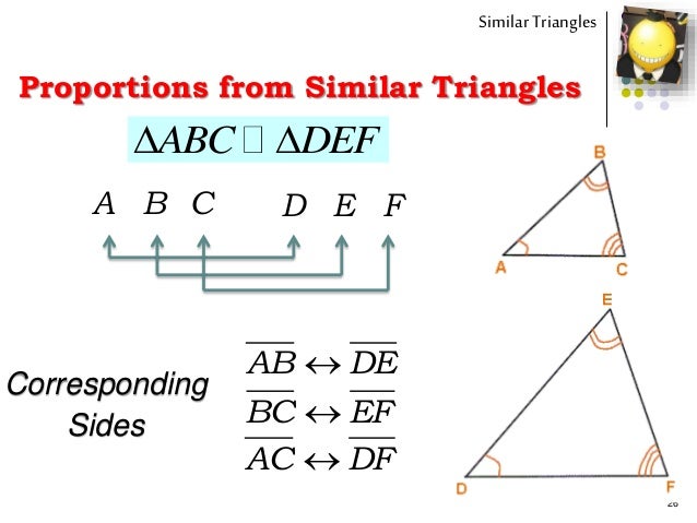 photo All Corresponding Sides Are Proportional math 9 similar triangles intro