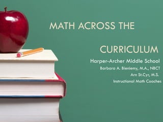 MATH ACROSS THE  CURRICULUM  Harper-Archer Middle School  Barbara A. Bieniemy, M.A., NBCT  Arn St.Cyr, M.S.  Instructional Math Coaches 
