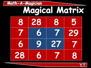 8 28    8 5
 7  6    7 29
 6  9   27 7
28 6     7 8
 