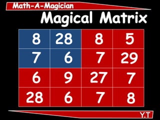 8 28    8 5
 7  6    7 29
 6  9   27 7
28 6     7 8
 