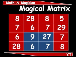 8 28    8 5
 7  6    7 29
 6  9   27 7
28 6     7 8
 