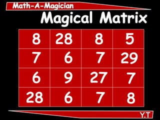 8 28    8 5
 7  6    7 29
 6  9   27 7
28 6     7 8
 