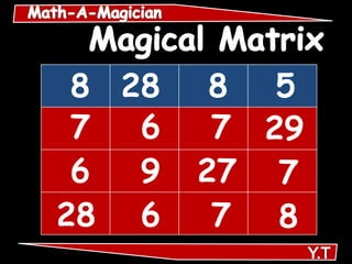 8 28    8 5
 7  6    7 29
 6  9   27 7
28 6     7 8
 