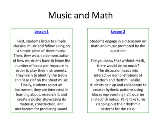 Music Math Presentation Math and art | PPTX