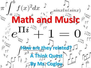 Math and Music How are they related? A Think Quest By Ms. Cogley 