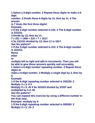 Digit Examples Math Math book | DOC