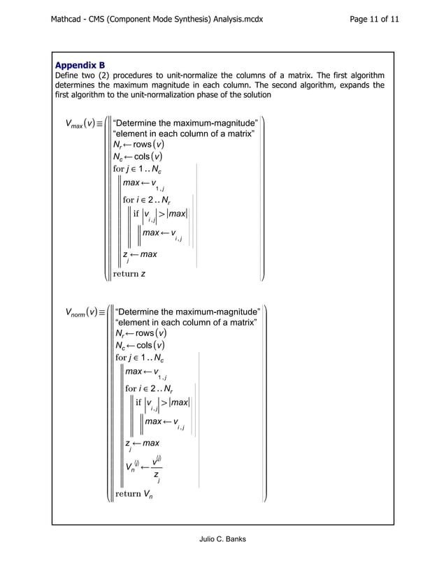 Mathcad - CMS (Component Mode Synthesis) Analysis.pdf