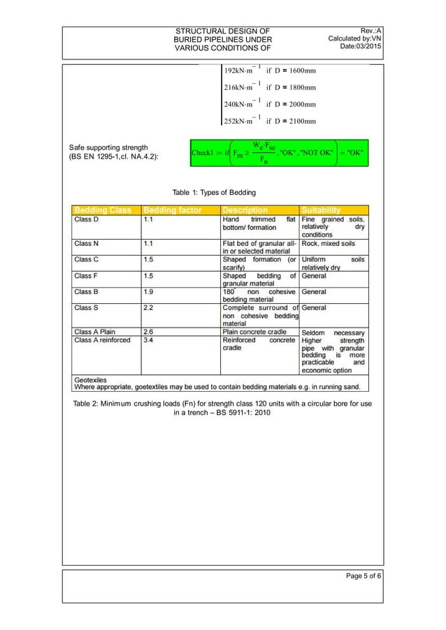 STRUCTURAL DESIGN OF PIPE CULVERT TO BS EN 1295-1 | PDF