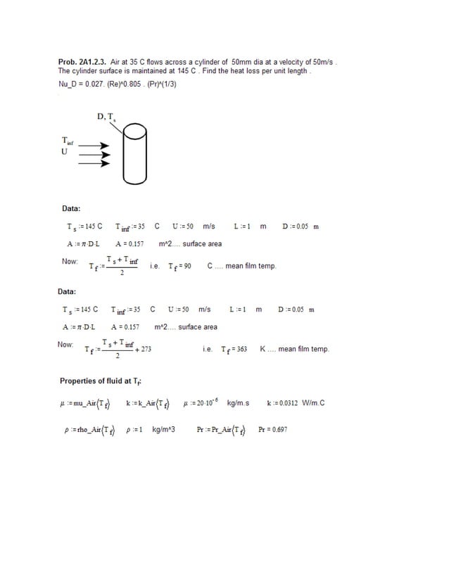 Mathcad Functions For Forced Convection Heat Transfer Calculations PDF Mathcad functions for forced convection heat transfer calculations pdf