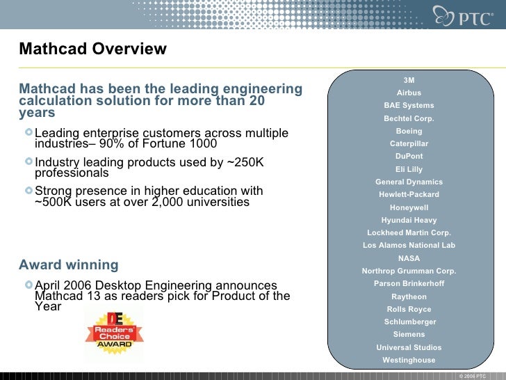 Mathcad A Product From Ptc - 