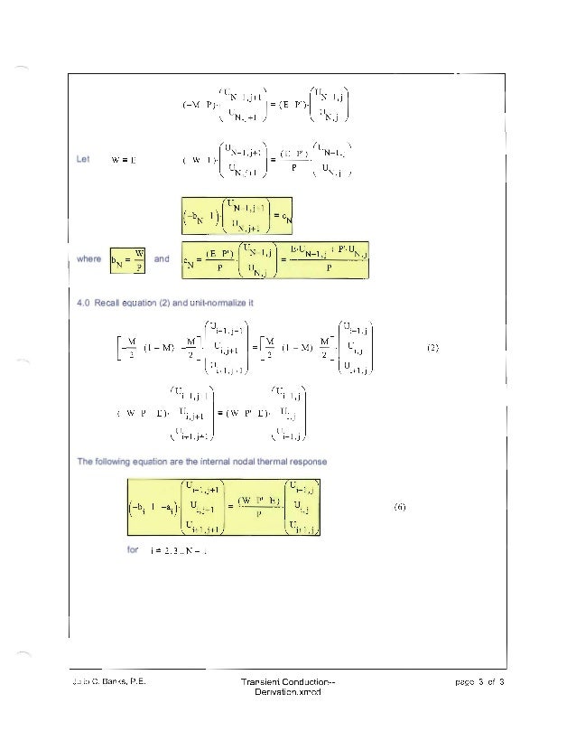 Math Cad Transient Heat Transfer