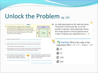 Unlock the Problem   pg. 132
 