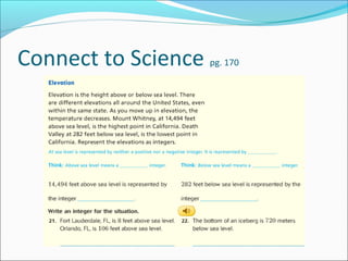 Connect to Science   pg. 170
 