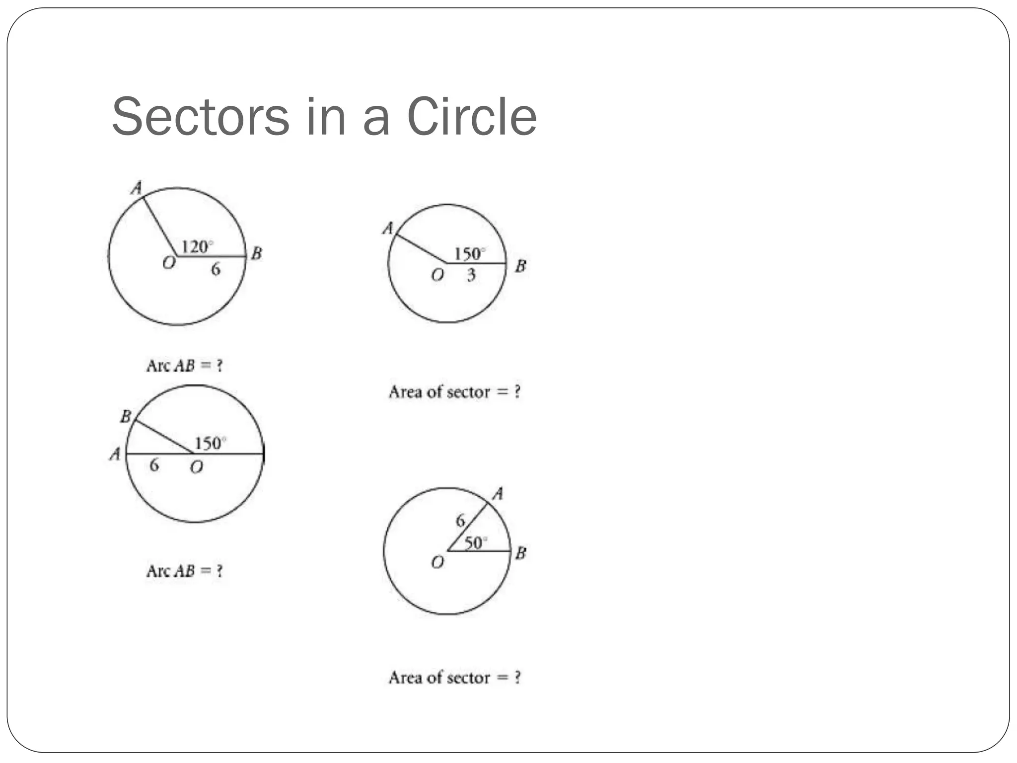 Sectors in a Circle
 