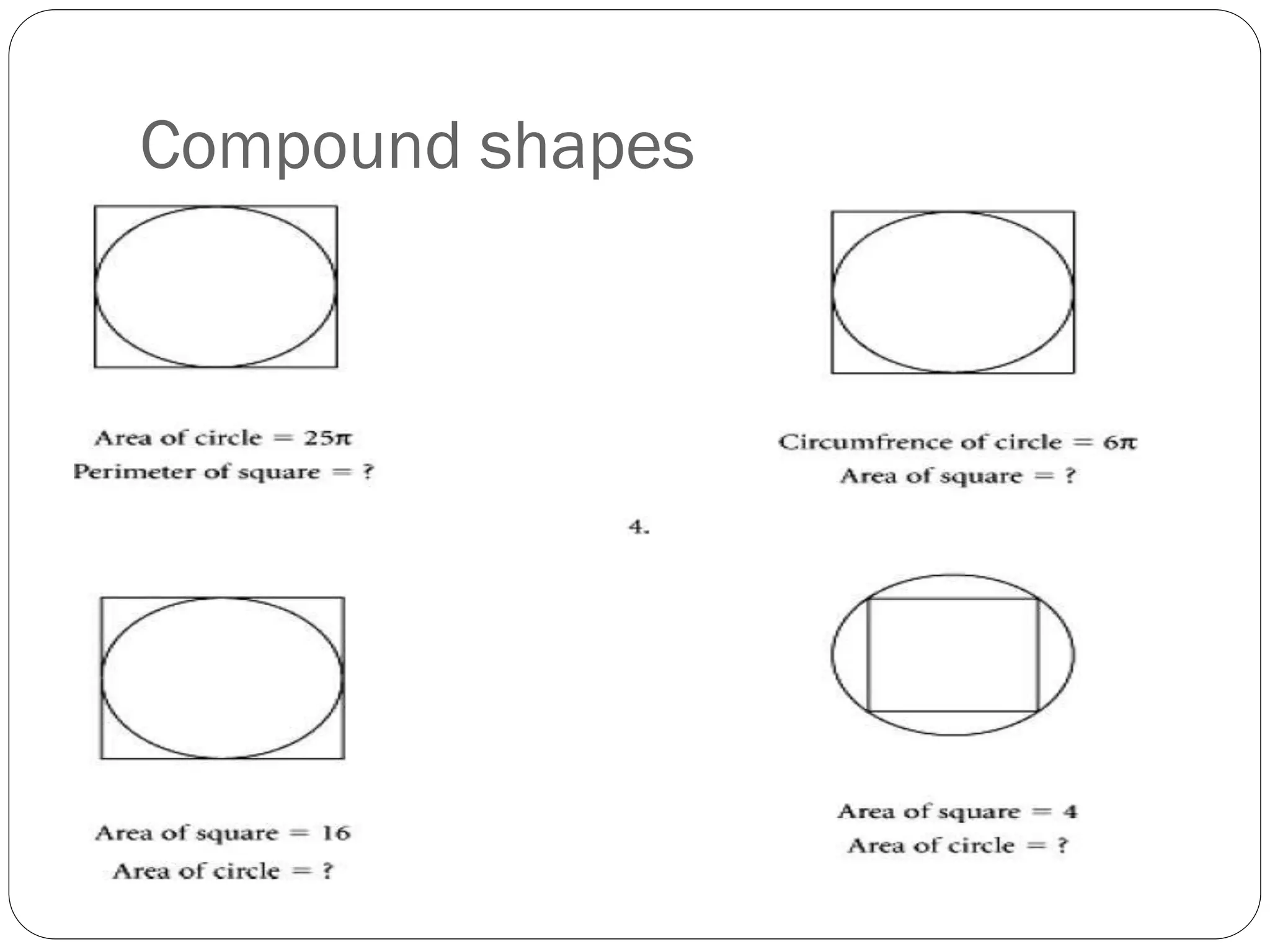 Compound shapes
 