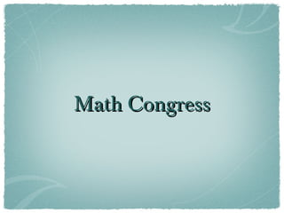 Math Congress 