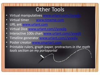 Other Tools Virtual manipulativeswww.urlant.com//yvwjls