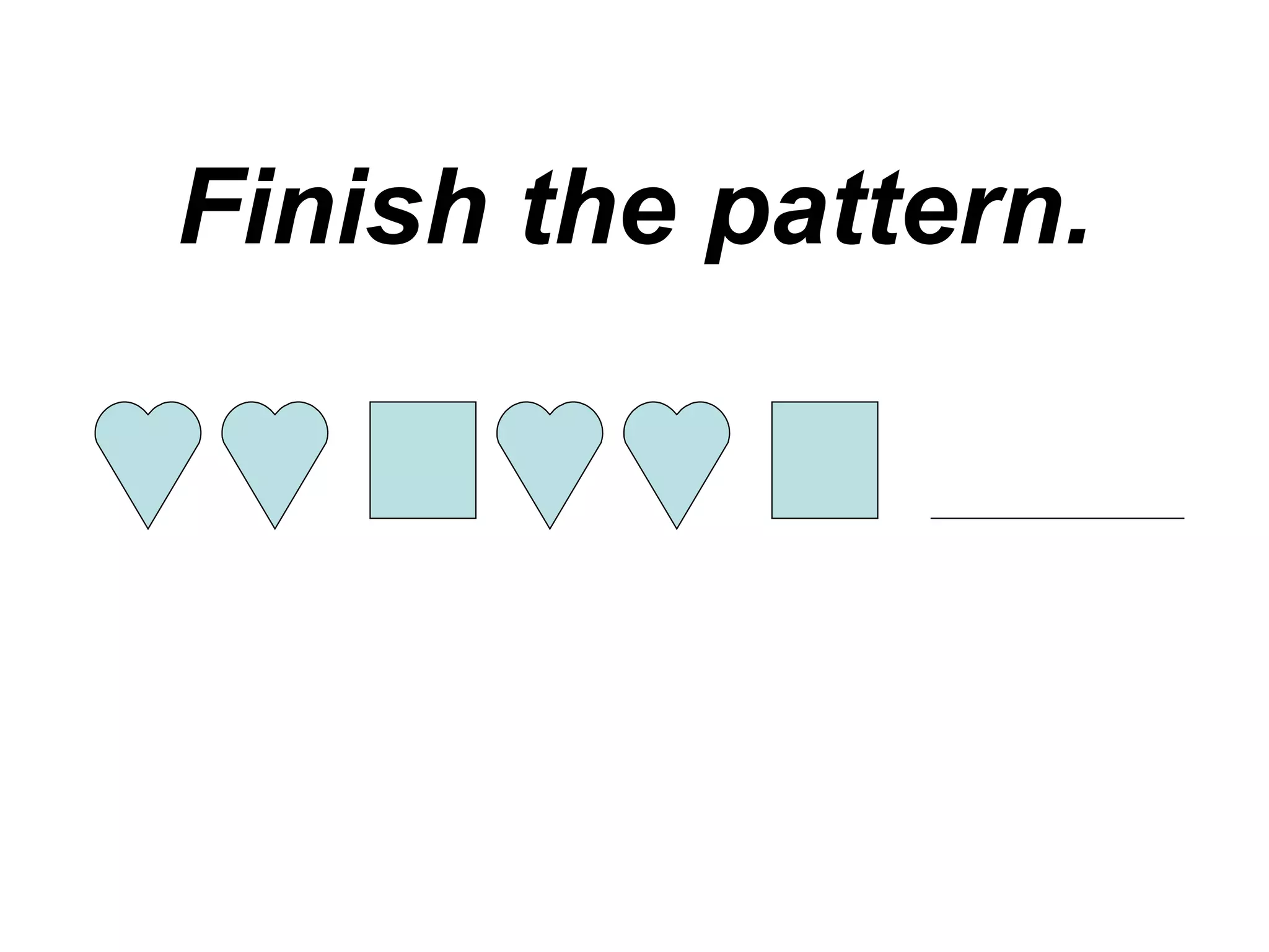 Finish the pattern. 