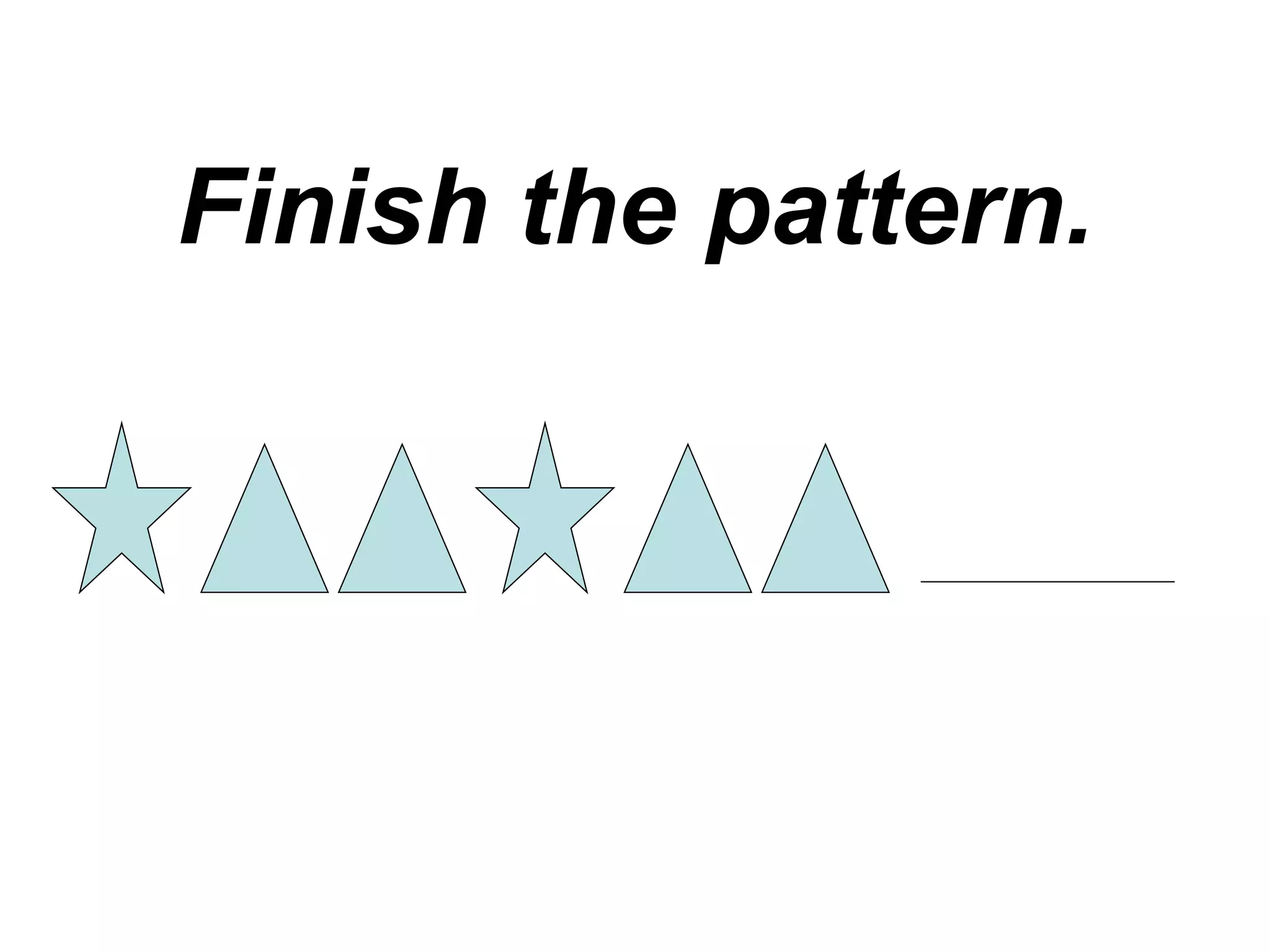 Finish the pattern. 