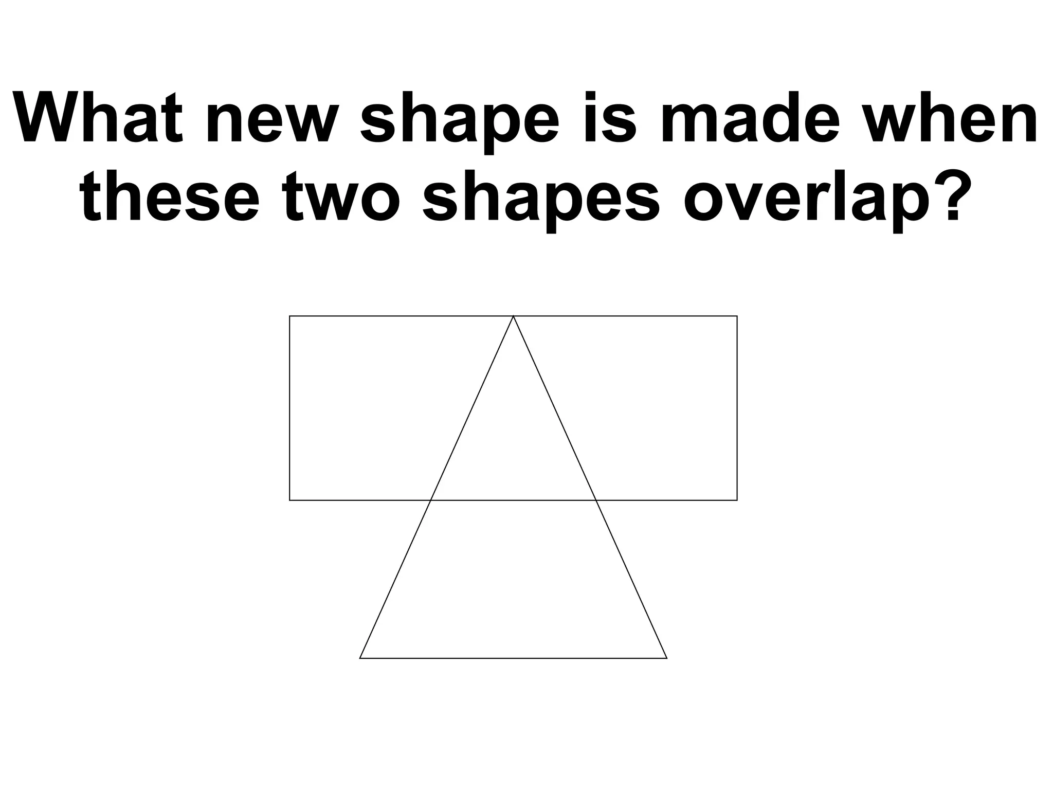 What new shape is made when these two shapes overlap? 