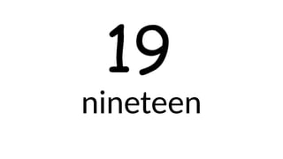 Grade 1 Mathematics- Drill random numbers 1-25 with their naming words ...